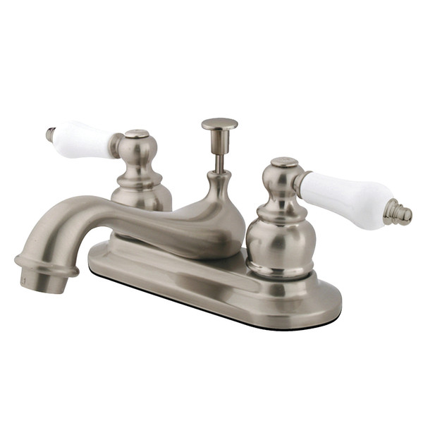 Kingston Brass 4" Centerset Bathroom Faucet, Brushed Nickel KB608B